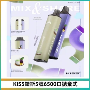 KIS5鎧斯5號一次性6500口磁吸式拋棄式電子煙#自由混搭#